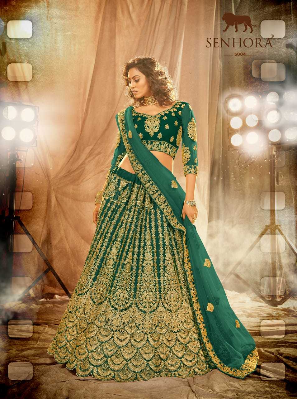 Ethnic Alankar By Senhora Net With Silk Satin Lehenga Catalogue