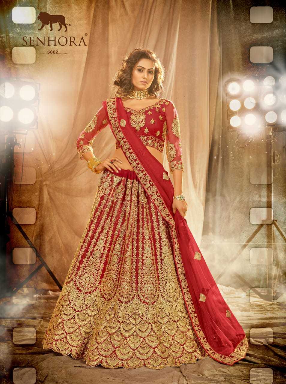 Ethnic Alankar By Senhora Net With Silk Satin Lehenga Catalogue