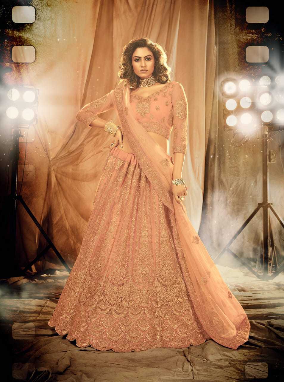 Ethnic Alankar By Senhora Net With Silk Satin Lehenga Catalogue