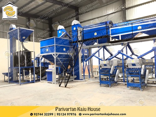 Cashew Processing Plant - 250-25000kg Capacity, Mild Steel/Stainless Steel Material, Automatic Grade | Fully Automatic, Three Phase Electric Power Source