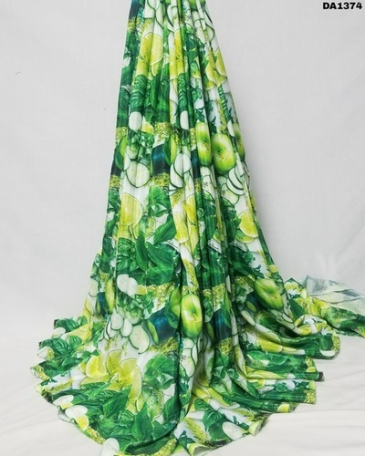 वॉशेबल यूएसए क्रेप डिजिटल प्रिंट फैब्रिक