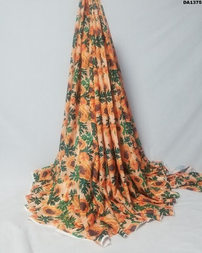 वॉशेबल यूएसए क्रेप डिजिटल प्रिंट फैब्रिक