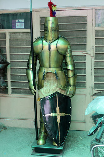 Armor Medieval Wearable Suit Of Armor Crusader Knight Combat Full Body Armour Length: Approx 6 Foot (Ft)