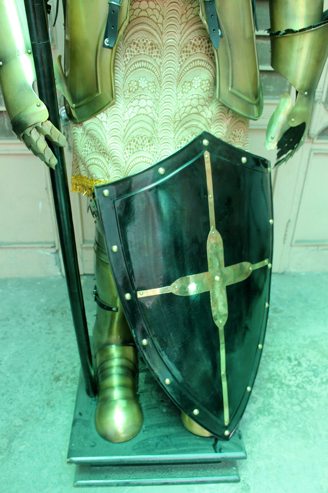 Armor Medieval Wearable Suit Of Armor Crusader Knight Combat Full Body Armour Length: Approx 6 Foot (Ft)