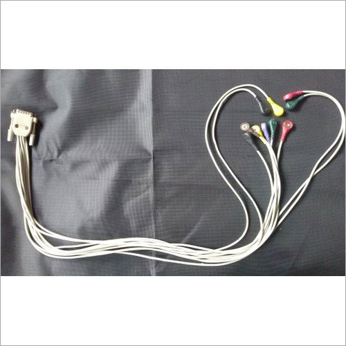 Hospital 12 Lead Ecg Patient Cable - 3 Mm Diameter, 1 M Length, 12 V Power | New, Semi-automatic, Electric Power Source, Ecg Machine Use