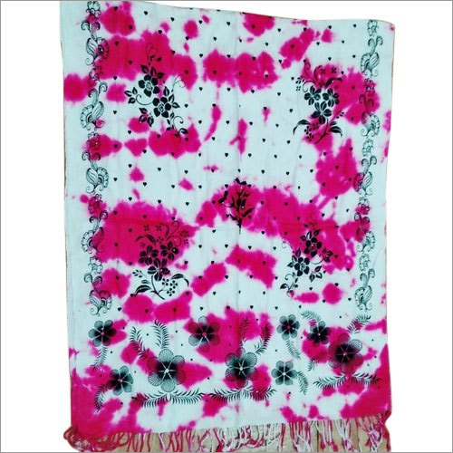 Multicolor Ladies Printed Satin Stole