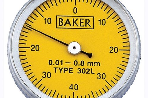 Baker Gauges 302l Lever Type Dial Gauge Model 29/38 Long Stylus Application: Yes