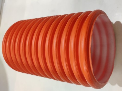 DWC Duct - High Thickness Plastic, Round Shape, Orange Color | Accurate Dimensions, Impeccable Durability, Superior Quality