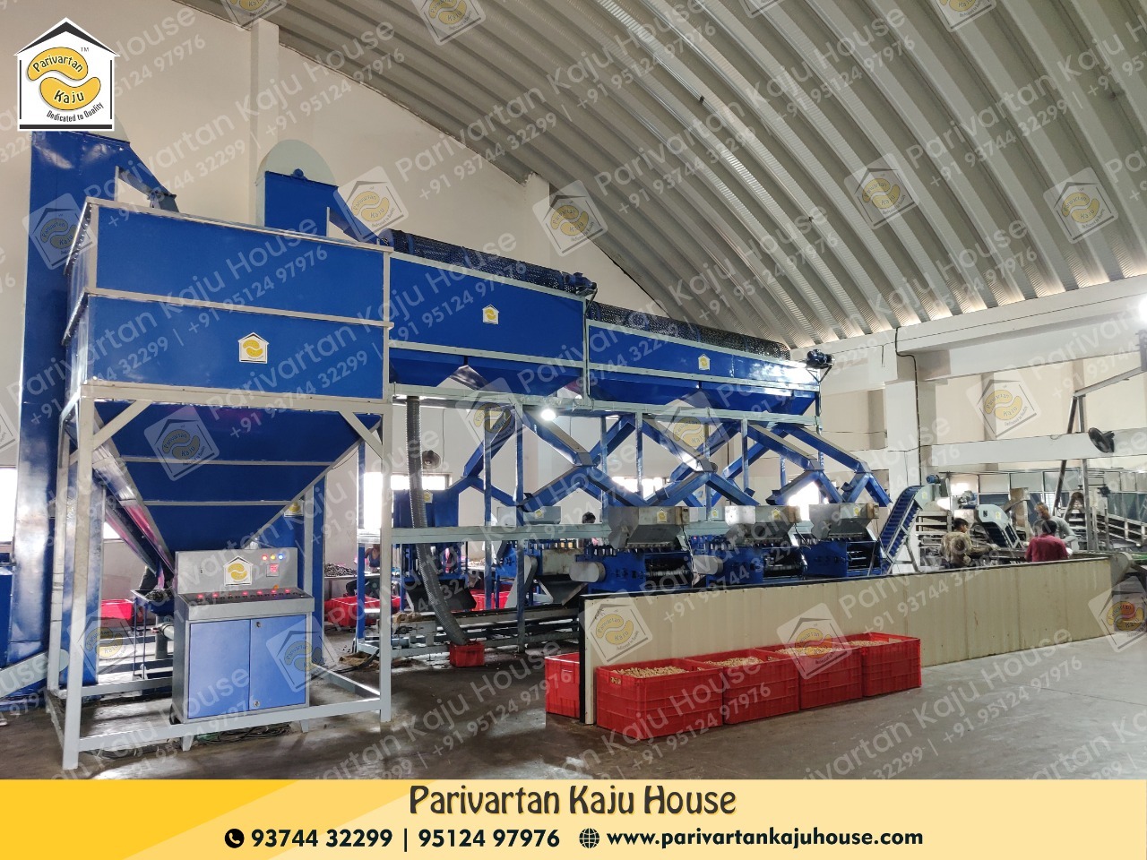 Automatic Cashew Shell Cutter - Mild Steel, 1.1 Ft X 1.5 Ft X 5.1 Ft | 25-30 Kg/hr Capacity, 95% Accuracy, Electric Power Source, Three Phase Motor