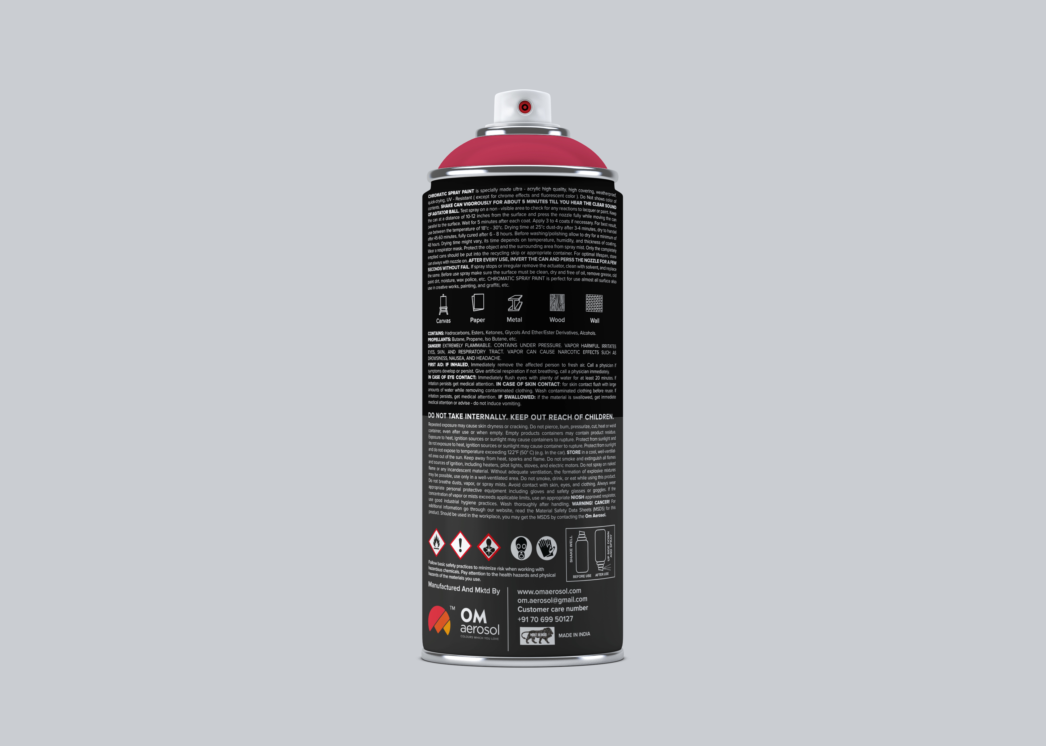 Chromatic Strawberry Red - Ultra-acrylic Resin 400ml, Red, Glossy-semi-glossy-matt | Fast Drying, Color Consistency, Durable Coating, Eco-friendly