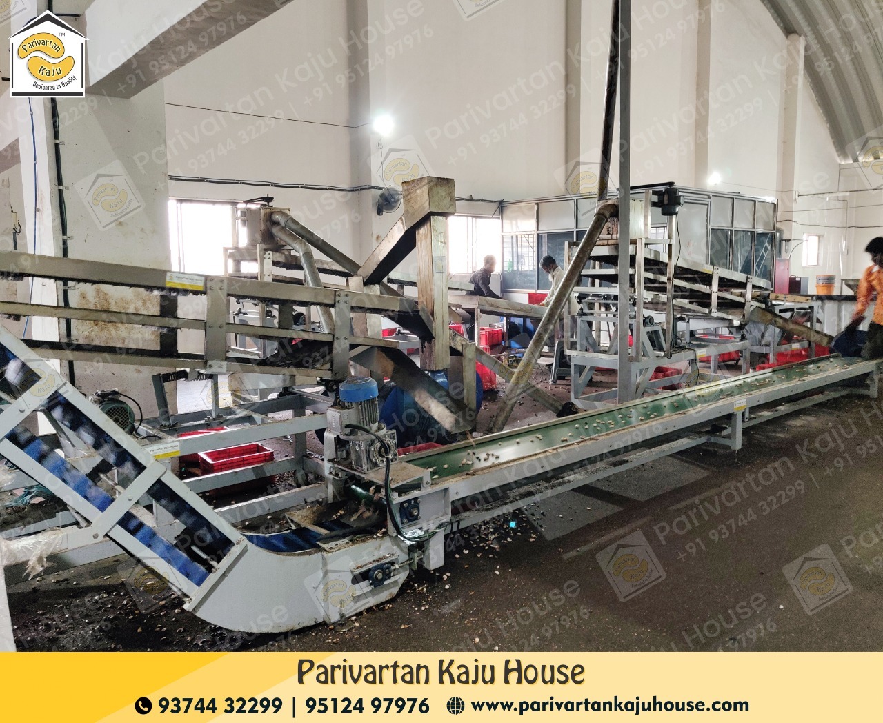 Cashew Scooping Machine - Mild Steel/stainless Steel, 13.8x3.0x4.5 Ft, Blue, 600-650kg/hr Capacity, 85% Accuracy, 1.5 Hp Electric Motor