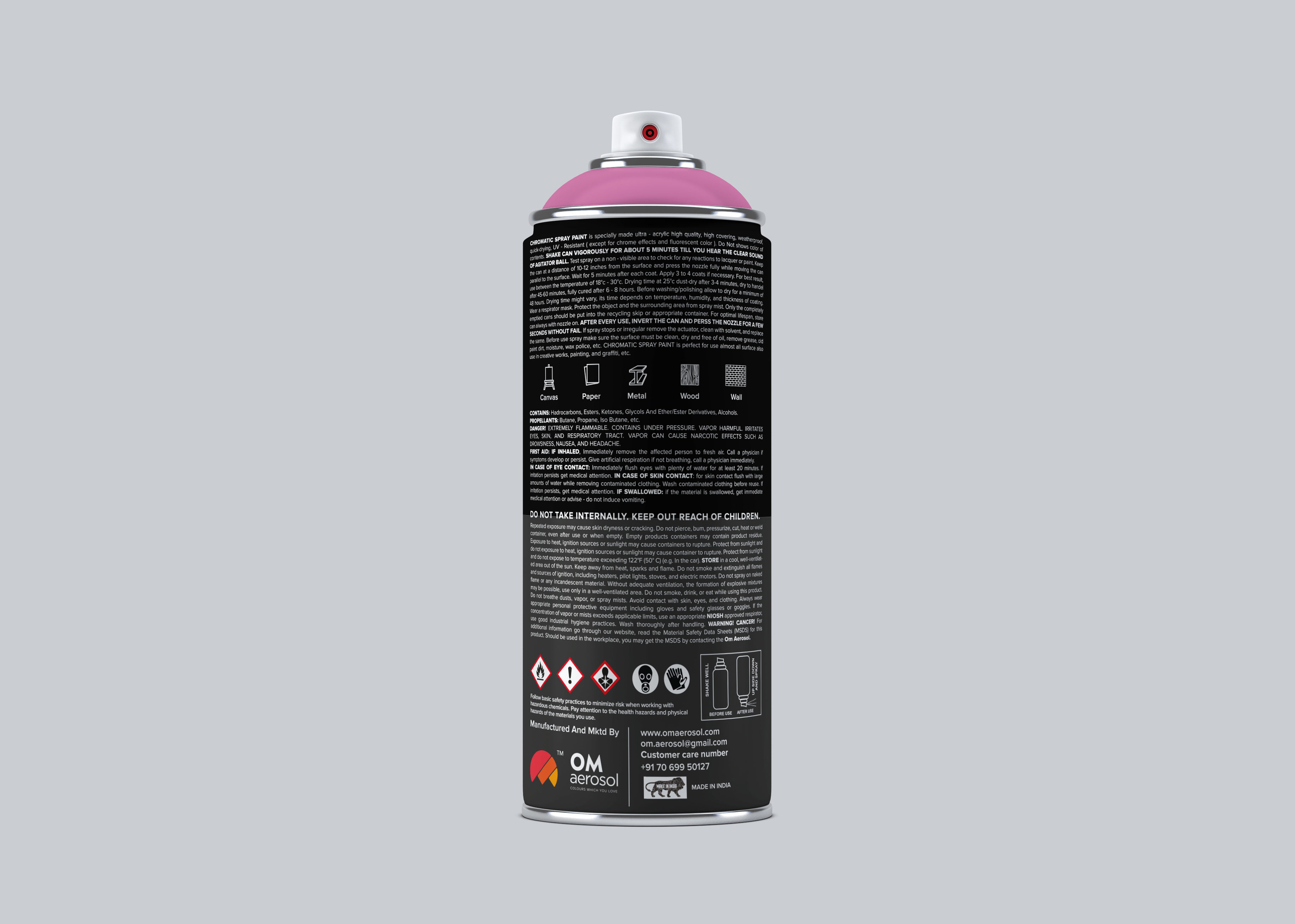 Chromatic Light Pink - Ultra-acrylic Resin 400ml, Pink | Fast Drying, Glossy Semi-glossy Matt Finish, Color Consistency, Eco-friendly