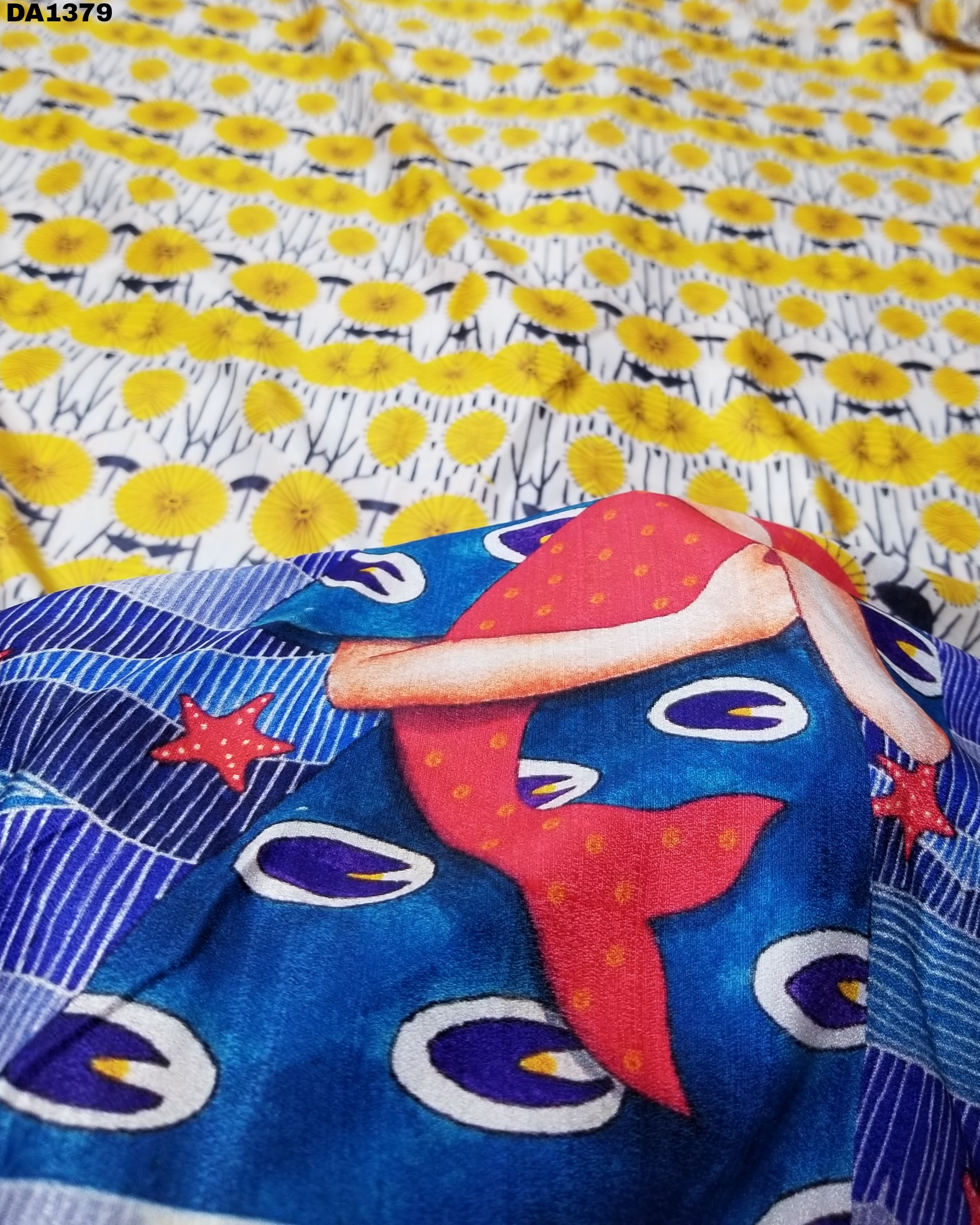 Washable Khadi Silk Digital Print Fabric
