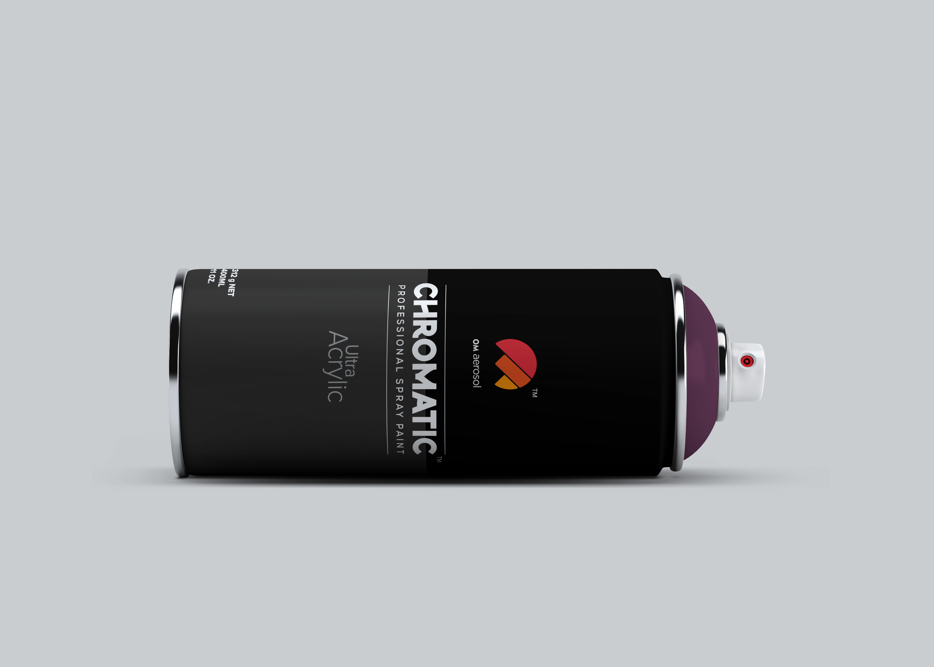 Chromatic Dark Purple - Aerosol Can 400ml, Dark Purple, Glossy Semi-glossy Matt Finish | Fast Drying, Durable Coating, Color Consistency, Eco-friendly