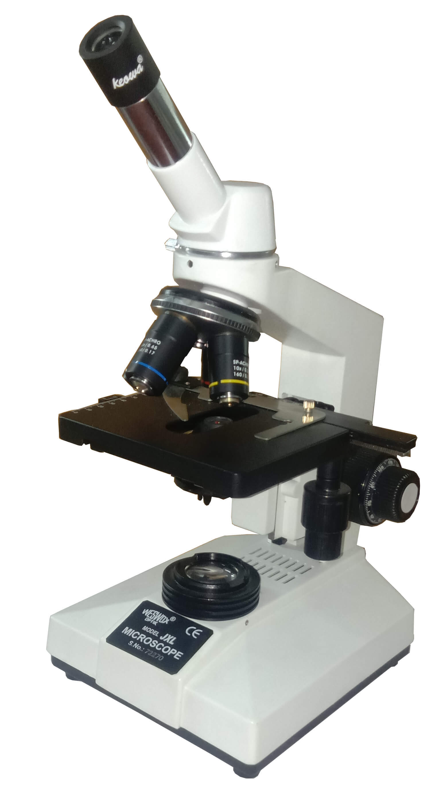Monocular Microscope - Monocular Observation Head, Quadruple Nosepiece, Coaxial Focusing | High Magnification, Clear Imaging, Precise Focusing, Durable Build, Versatile Applications