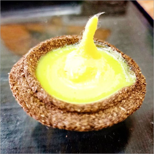 Cow Dung Eco Friendly Ghee Diya - Cow Dung Material, Round Shape, Pack of 12 | Panchgavya Lamp for Festivals and Worship Purposes