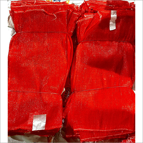 Leno Bags - Plastic, Different Sizes Available, Red Color | Ideal For Agriculture Use