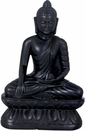 Black Marble Buddha Statue