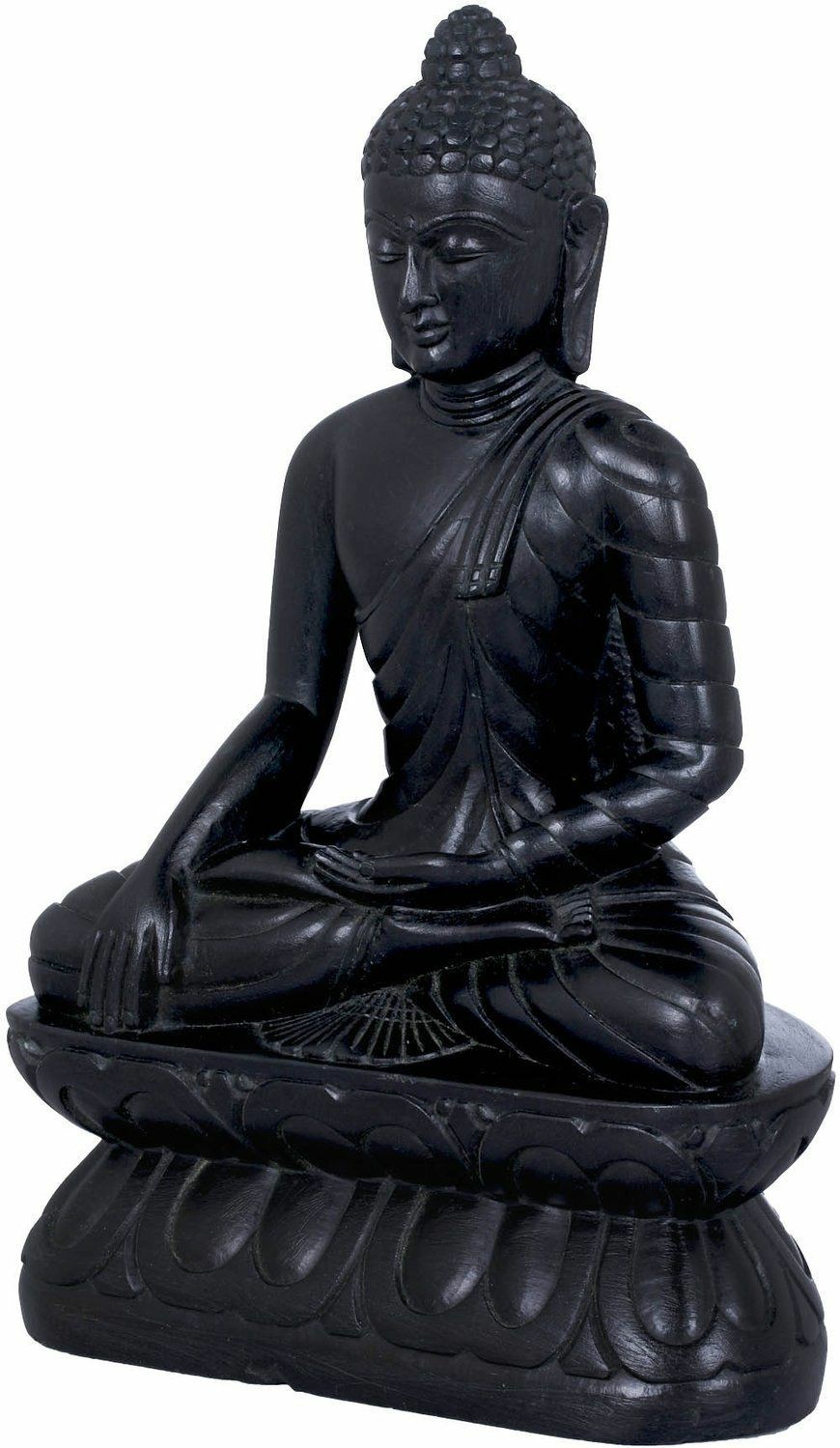 Black Marble Buddha Statue