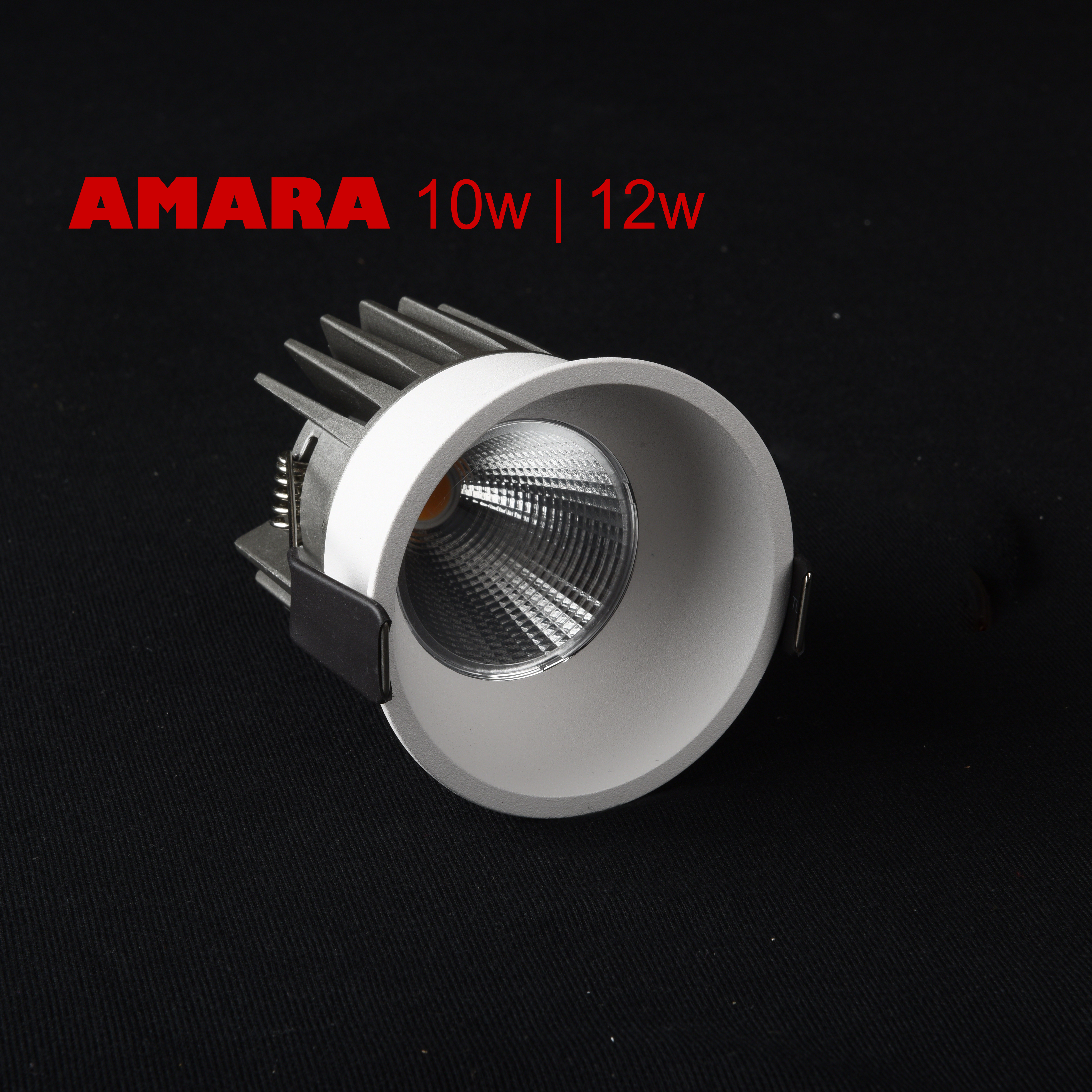 Amara 12w Cob Led Spot Light - Aluminum, Height 76mm, White Powder Coated Finish | Ideal For Residential, Commercial, And Hospitality Use, Low Power Cree Leds