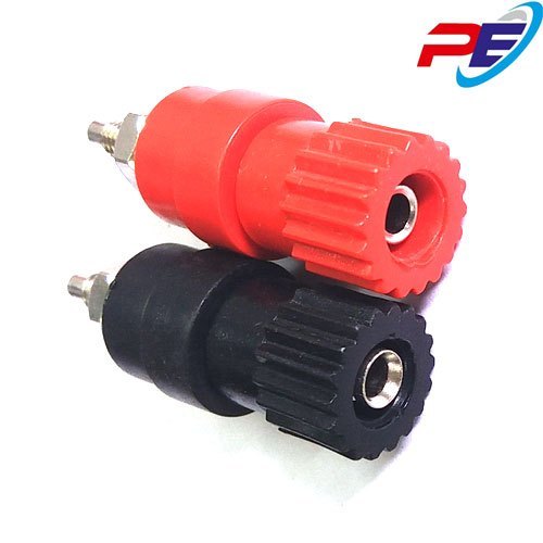 30 AMP Banana Terminal - Brass and Plastic, 18mm Plug Size, 4mm Pin Size, Black and Red Colors | Standard Size, 300MHz Frequency Range, 220V Voltage