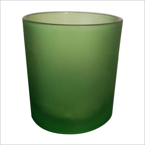 Scented Candle - Wax And Glass, 3x3 Inches Green Frosted Votive | Moisture-proof Packaging, Elegant Home And Commercial Decor