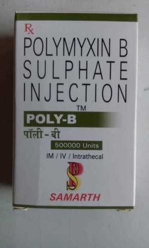 पॉली - बी 500000 आईयू इंजेक्शन (पॉलीमोक्सिन बी सल्फेट) समाप्ति तिथि: 2 साल