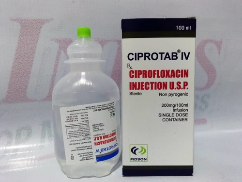 Ciprofloxacin 200 MG Infusion - 100 ml Liquid Antibiotic Injection | Suitable for Bacterial Infections, Caution Advised for Elderly Use