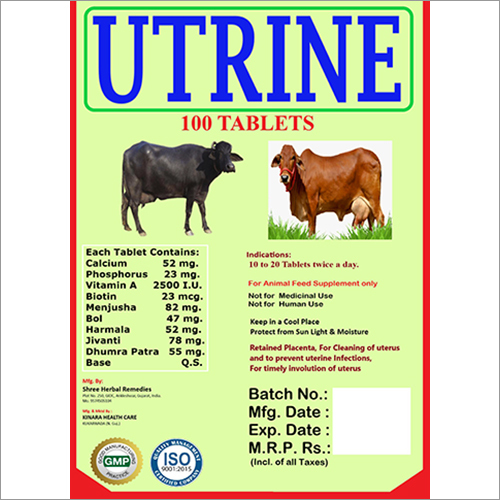 Utrine Tablets Grade: Animal Feed Grade