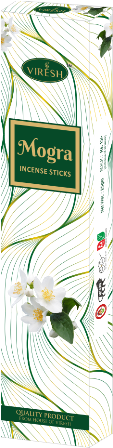 Viresh Mogra Agarbatti - Bamboo, 8-10 Inch | Eco-friendly, Indian Regional Style, Aromatic And Religious Uses, Mogra Fragrance