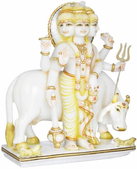 Light Weight Marble Dattatreya Statue
