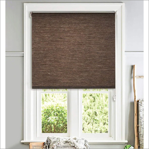 Wooden Roller Blinds - Wood Material,  Window Coverage, Brown Color | Ideal For Home, Hotel, And Office Spaces
