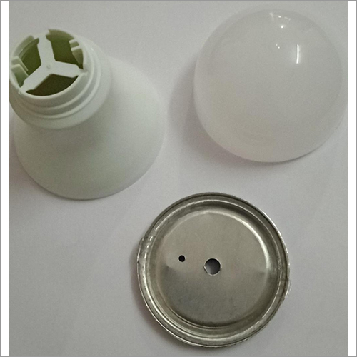 57 Mm Aluminium Bulb Housing - Plastic, 57Mm Dimension, White Color | Electric Power Factor, Suitable for 3W to 9W AC LED Bulbs