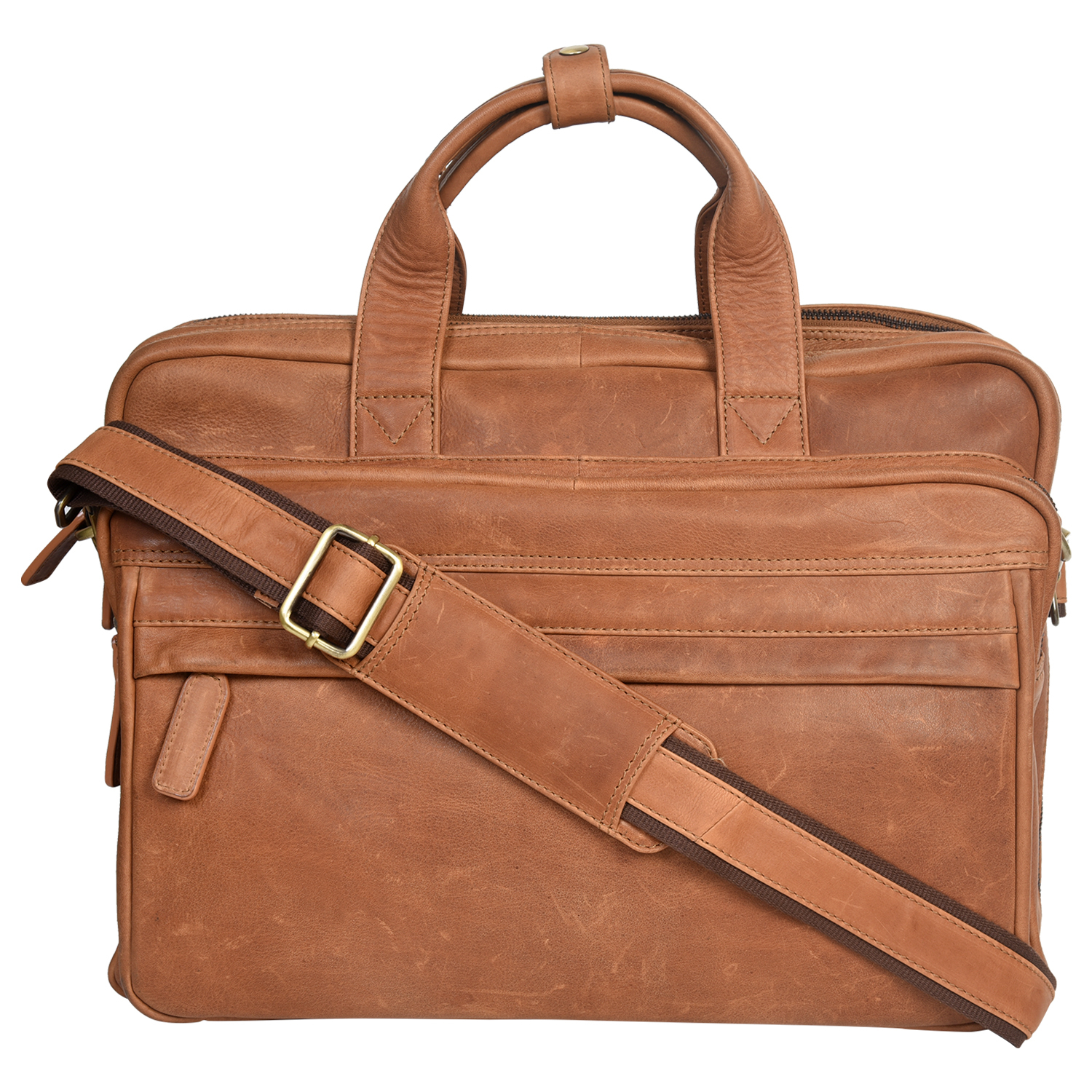 Leather Bag - Genuine Leather, 30x20x20 Cm | Red Fashionable Shoulder Bag With Zipper Closure, Designed For Women, Warranty Included