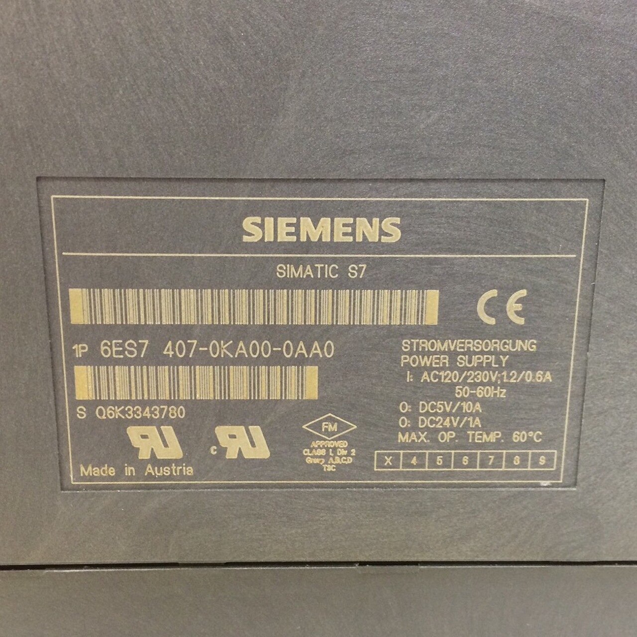 Siemens Simatic S7 6es7 407-0ka00-0aa0