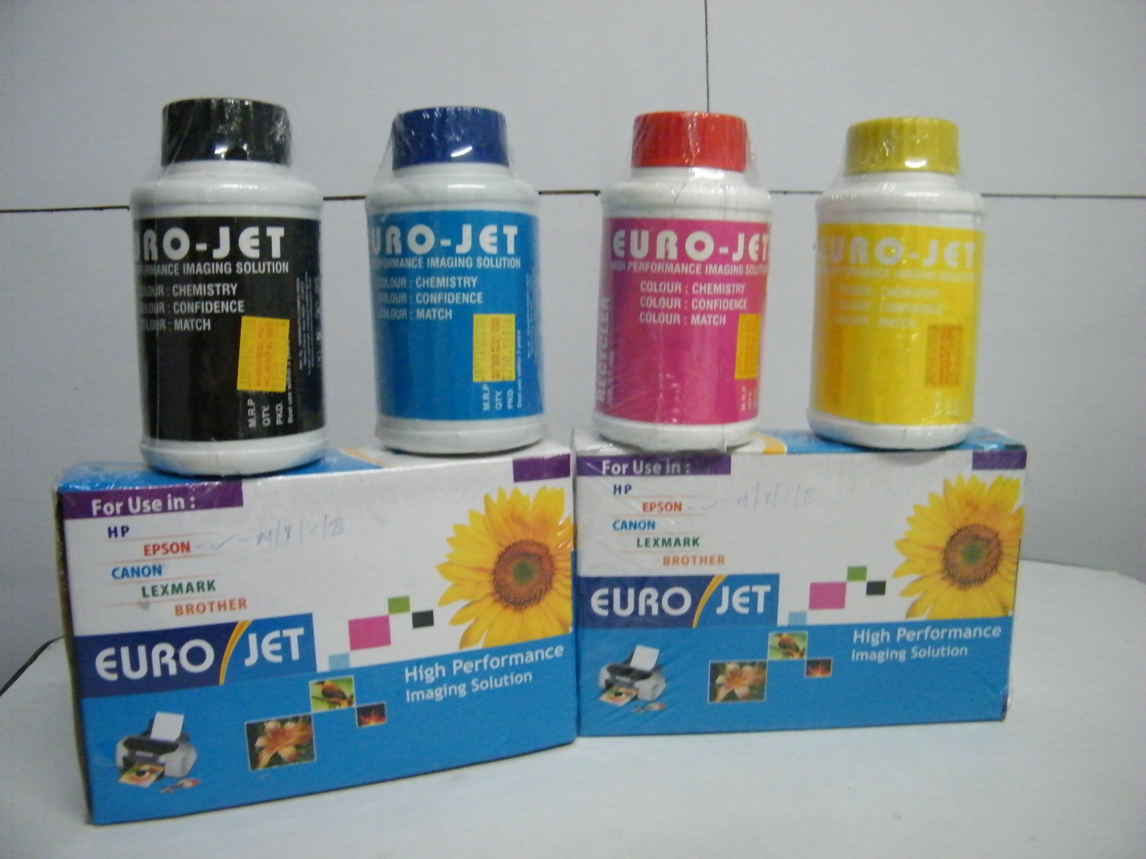 Eurojet Recycler Inkjet Ink - Premium Grade Pigments, Available In Various Sizes, Black, Cyan, Magenta, Yellow | Quick Drying, Acid-free Ink, Superior Resistance Properties