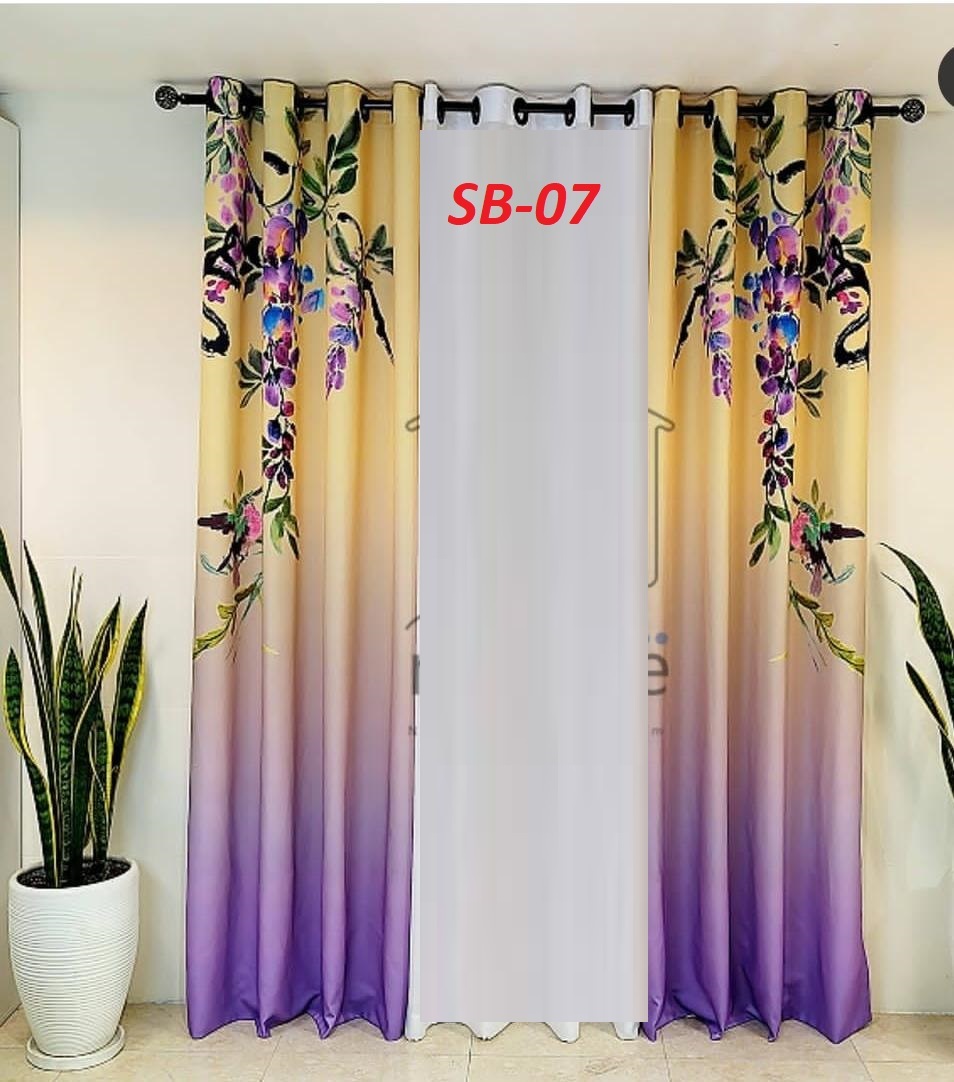 Blackout Digital Print Curtains - Color: Multi