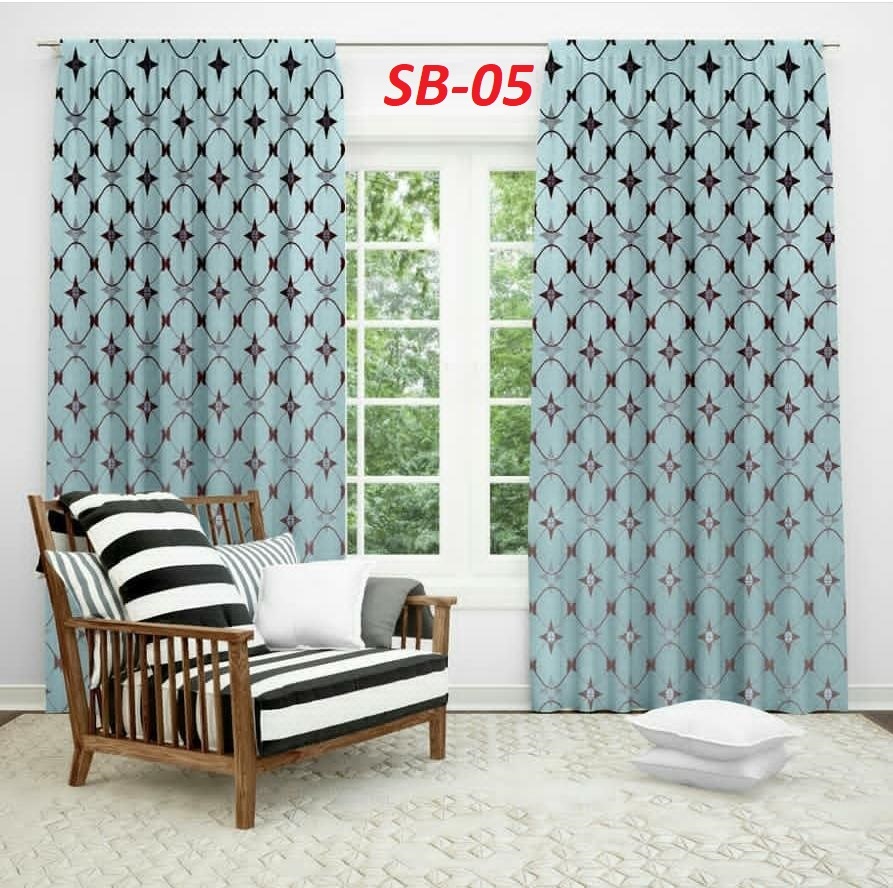 Blackout Digital Print Curtains - Color: Multi