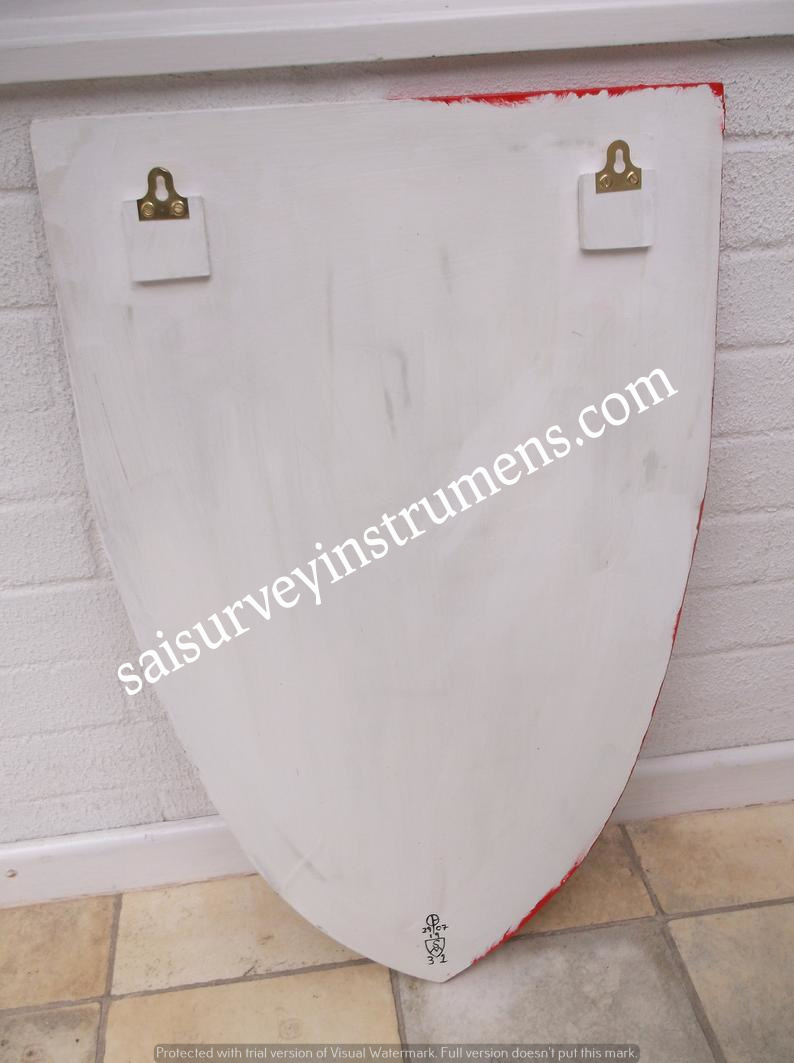 Large Heater Shield Plaque, Complex Decorative Flat Shield-shaped Wall Hanging Length: 24 Inch (In)