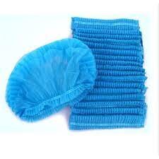 Surgical Cap - Non Woven Material, Disposable Design, Blue Color | 100 Qty Per Pack, No Warranty