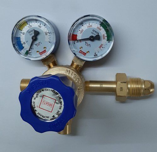 Misatu Make Oxygen Single Stage Regulator, (Two Gauge) Application: Industrial Use