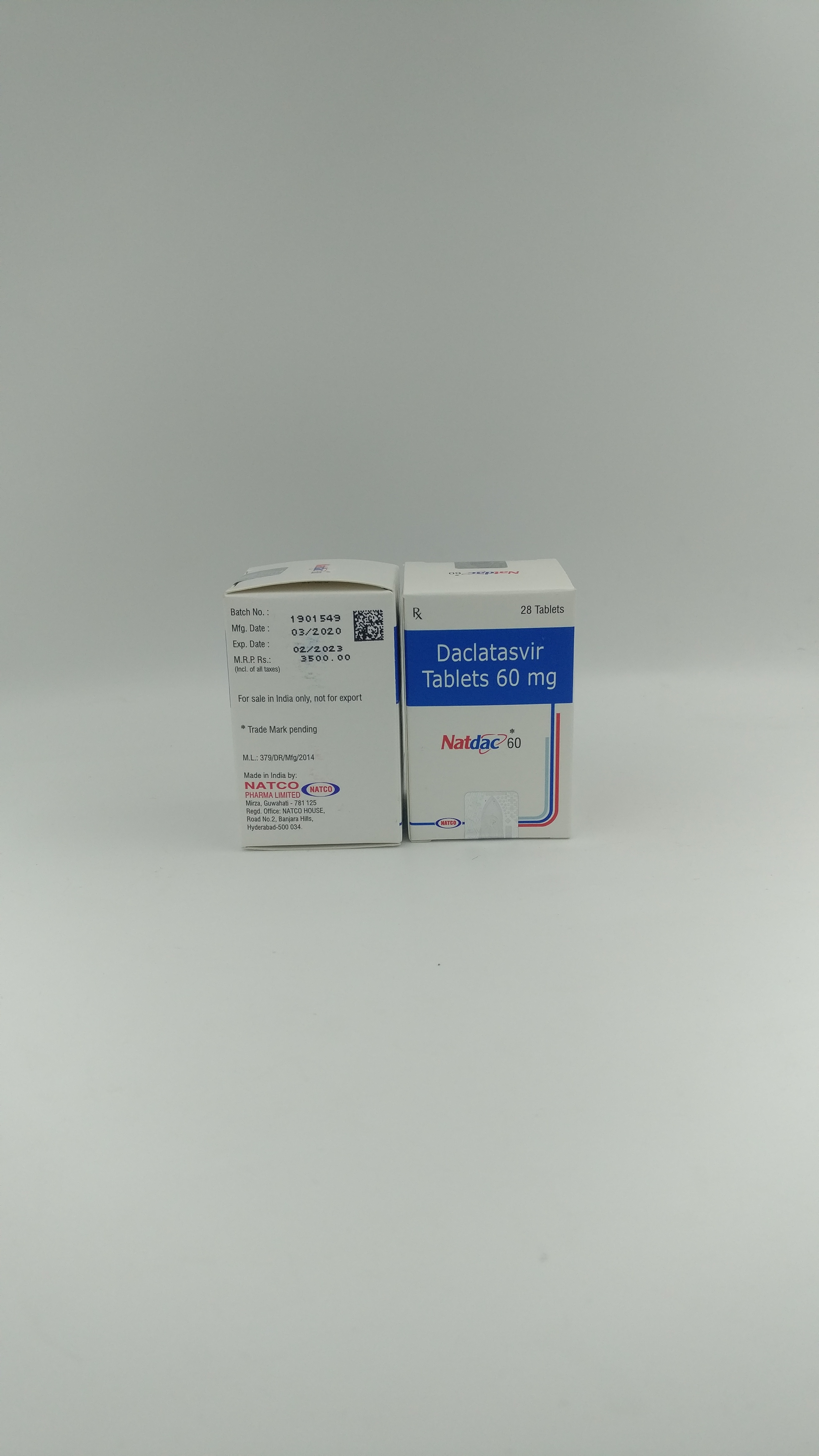Natdac 60 Mg Tablet(daclatasvir (60mg)) Ingredients: Daclatasvir (60mg)