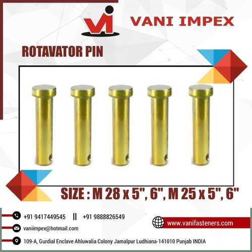 Rotavator Pin - High-Strength Steel, 10mm Diameter | Corrosion-Resistant, Durable Design