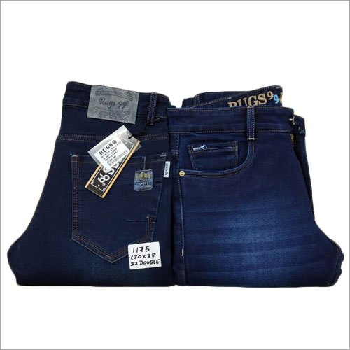 Washable Mens Blue Denim Comfort Fit Jeans