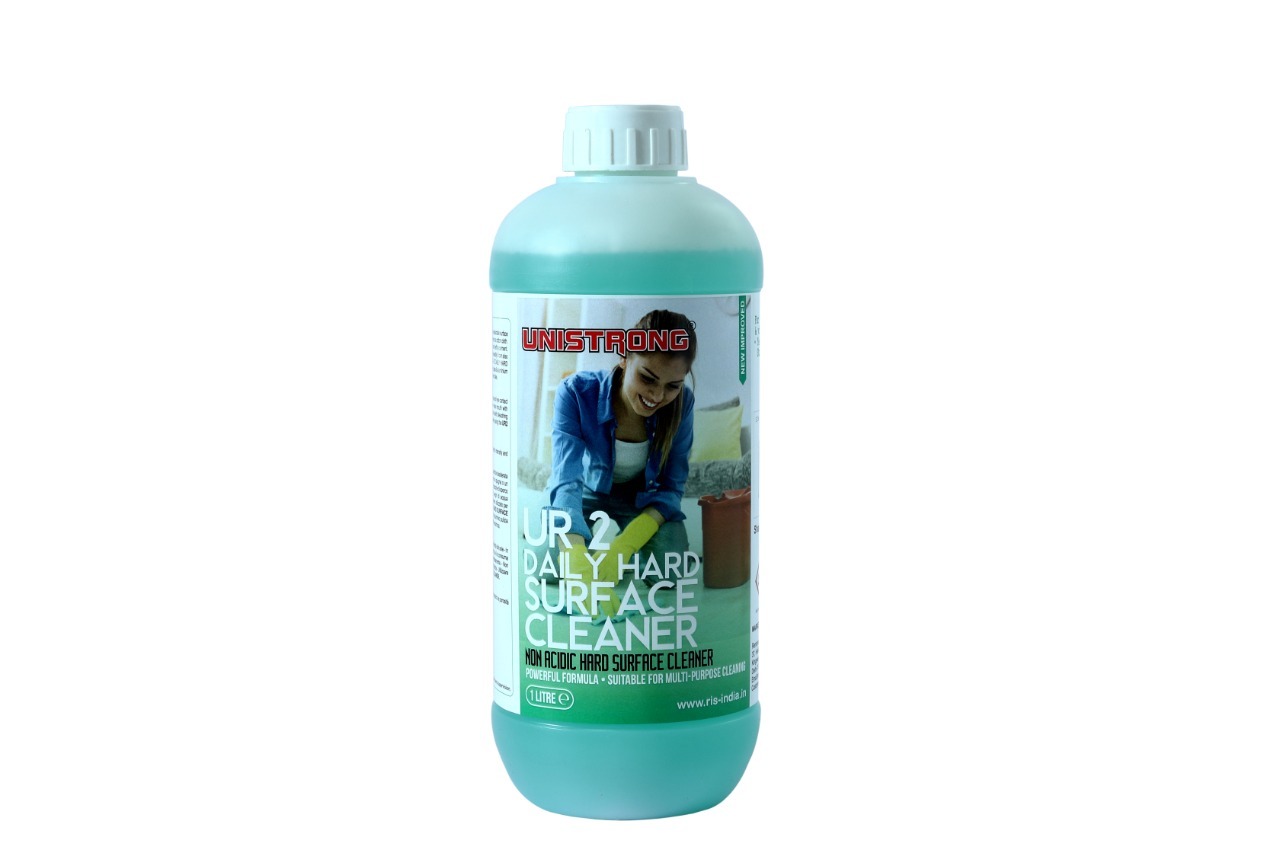 Ur2 Daily Hard Surface Cleaner - Liquid, 1l | Green Formula For Effective Stain Removal On Hard Surfaces, Glass & Aluminum, Safe On Stone And Ceramic Tiles