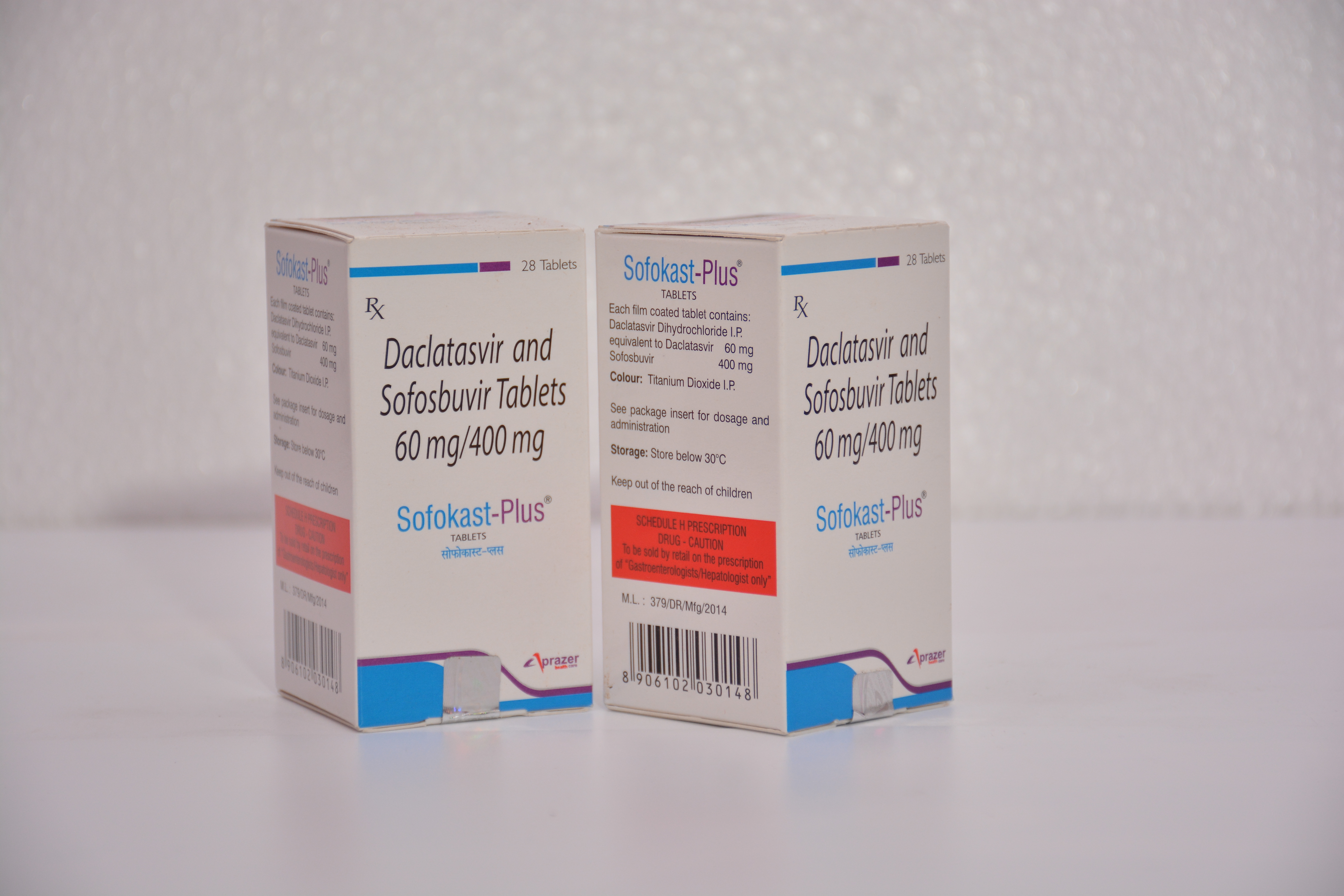 Sofokast Plus Tablet - Daclatasvir 60 Mg + Sofosbuvir 400 Mg | Anti-viral Treatment For Chronic Hepatitis C, 28 Tablets Per Bottle