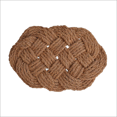 प्राकृतिक सुनहरा हस्तनिर्मित Lkr कॉयर रोप मैट