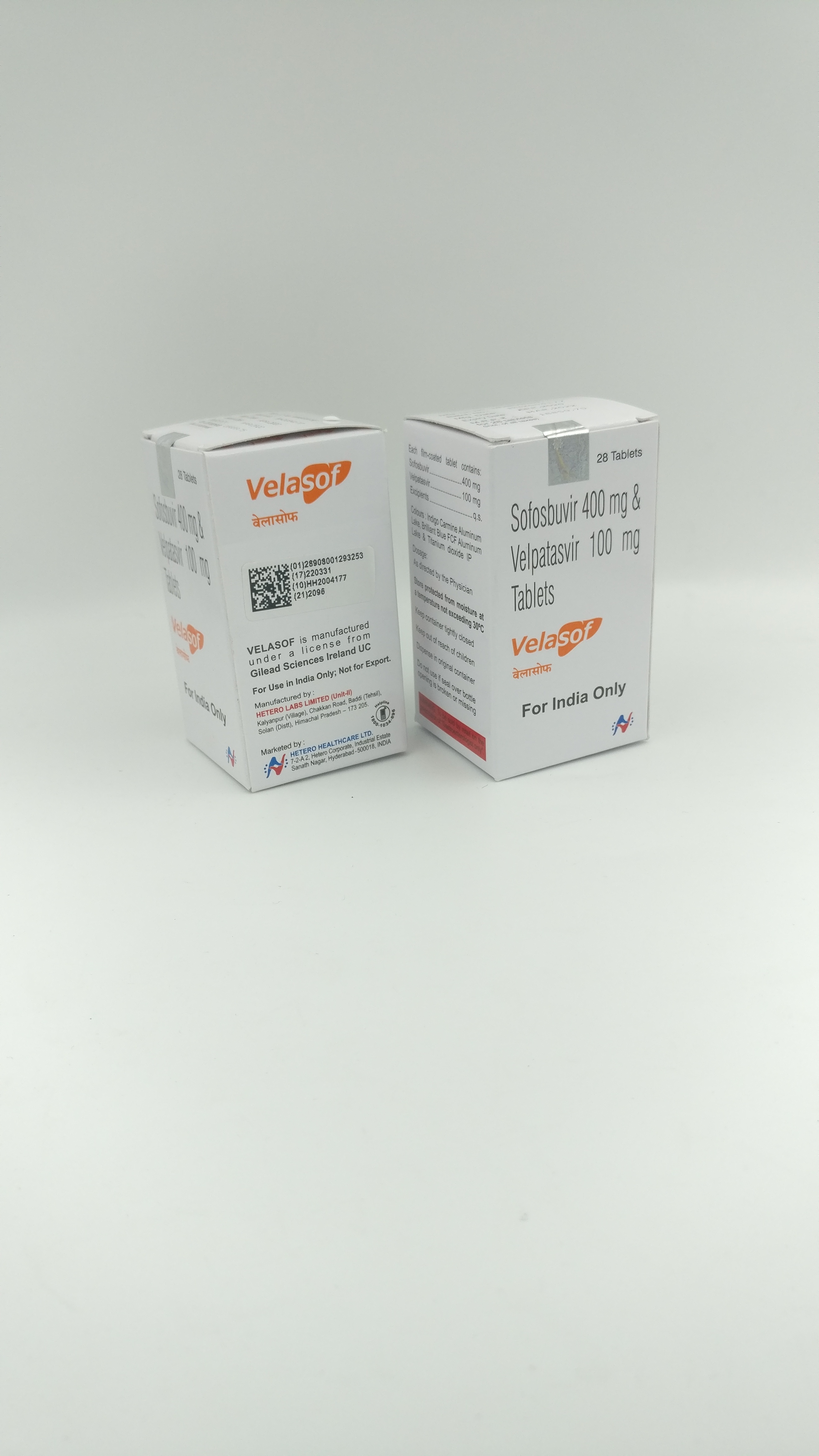 Tablets Velasof Tablet(velpatasvir 100 Mg + Sofosbuvir 400 Mg)