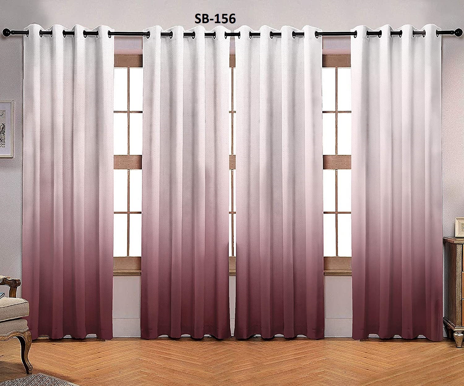 Blackout Digital Print Curtains - Polyester Material, Available In All Sizes , Multi-color Design