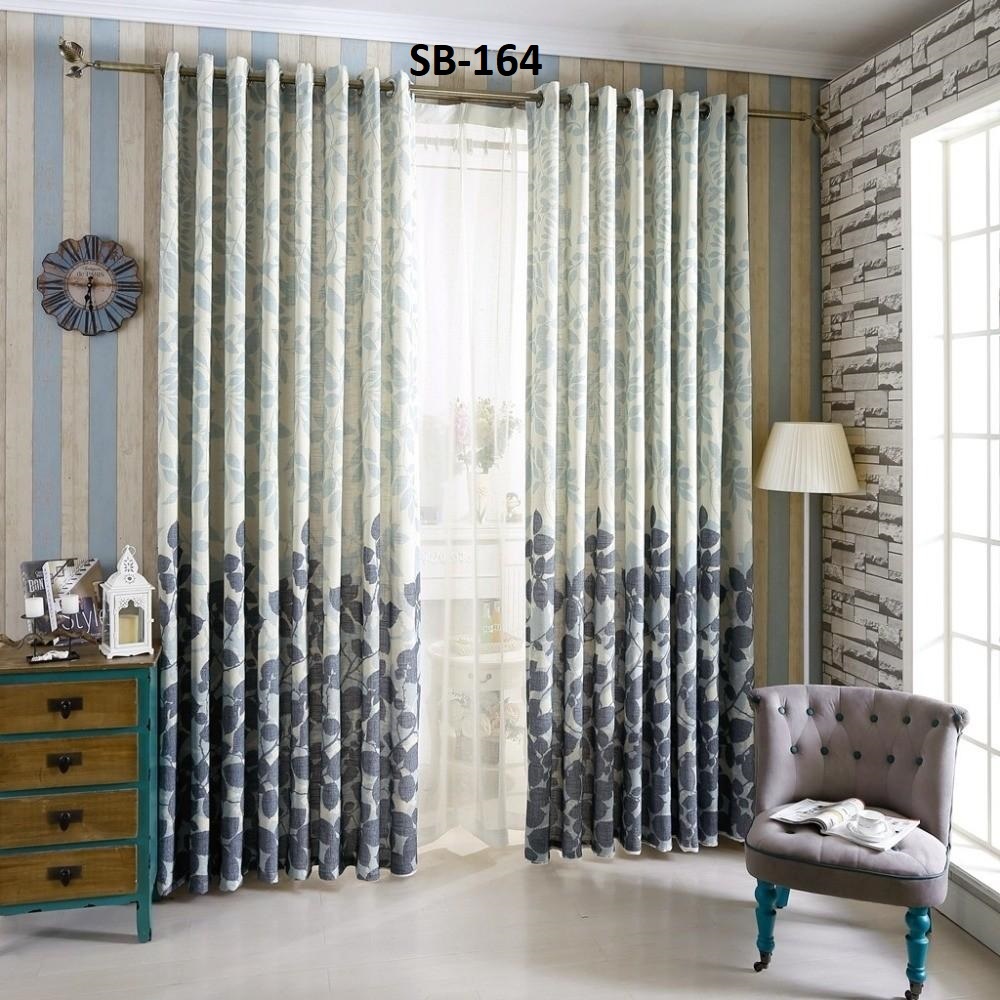 Blackout Digital Print Curtains - Polyester Material, 48 Inch Width , Multi-color , All Sizes Available